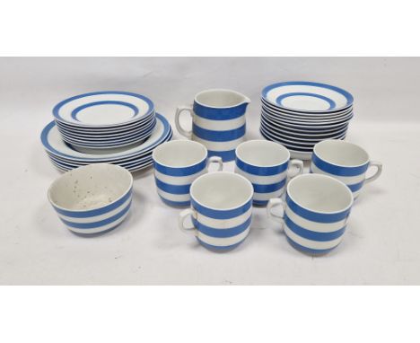 T. G. Green & Co Ltd Cornish Ware composite part part breakfast service, early-mid 20th century, printed green shield marks, 