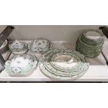 Early-mid 20th century Wedgwood pottery Louvre pattern part dinner service, printed and painted with
