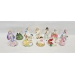 Collection of Royal Doulton figures, various printed grey marks, including 'Belle', circa 1967,