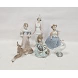 Group of Lladro porcelain figures, 20th century, various printed and impressed marks, comprising a