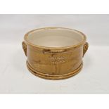 19th century Baird & Tatlock stoneware treacle glazed chemist's laboratory bowl, of shallow