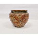 Early 20th century Royal Doulton stone 'Natural Foliage' ware jardiniere, impressed marks, shape no.