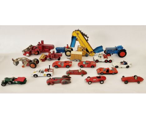 Quantity of playworn diecast model cars to include Corgi Toys James Bond Toyota 2000, Corgi Major Toys Massey Ferguson 780 co