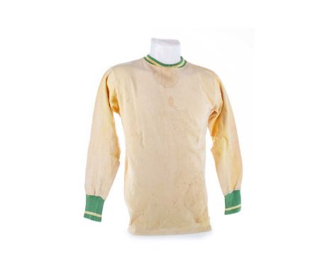 F.C. NANTES, EUROPEAN CUP 2ND ROUND JERSEY NOVEMBER/DECEMBER 1966   vs. Celtic F.C., stitched number 8 verso, long sleevedNot