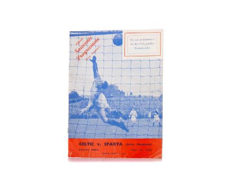 BERTIE AULD, HIS CELTIC F.C. VS. SPARTA ROTTERDAM 14TH MAY 1960 This European friendly tie saw a dominant performance from th