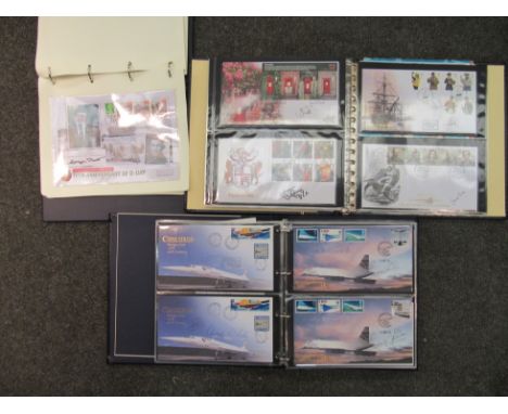 Three albums of signed first day covers to include Barbara Windsor, Christopher Lee, 70th anniversary of D-Day landings, the 