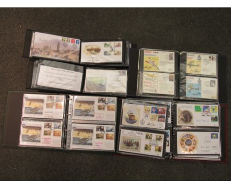 Five albums of mainly signed first day covers (FDC's) to include limited edition of 50 D-Day covers, (25) Hugh Grant, 1992 Ol