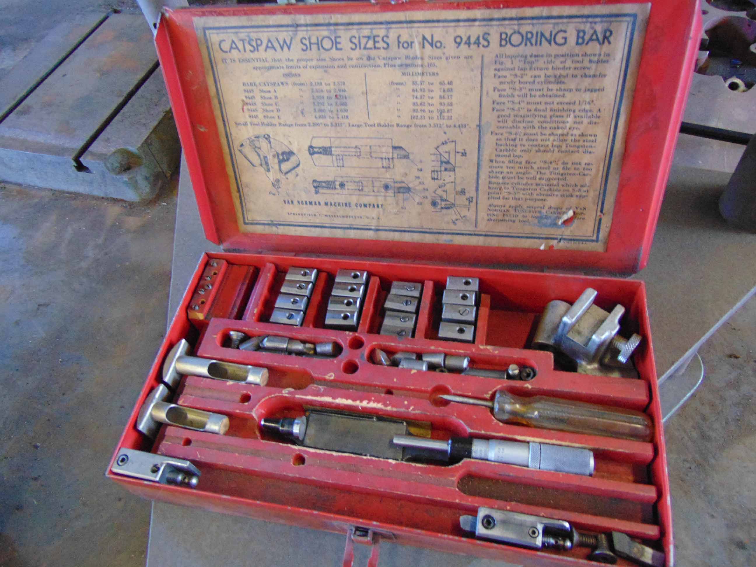 { Choice of lots 75 } } } PORTABLE BORING BAR, VAN NORMAN PERFECTO MDL