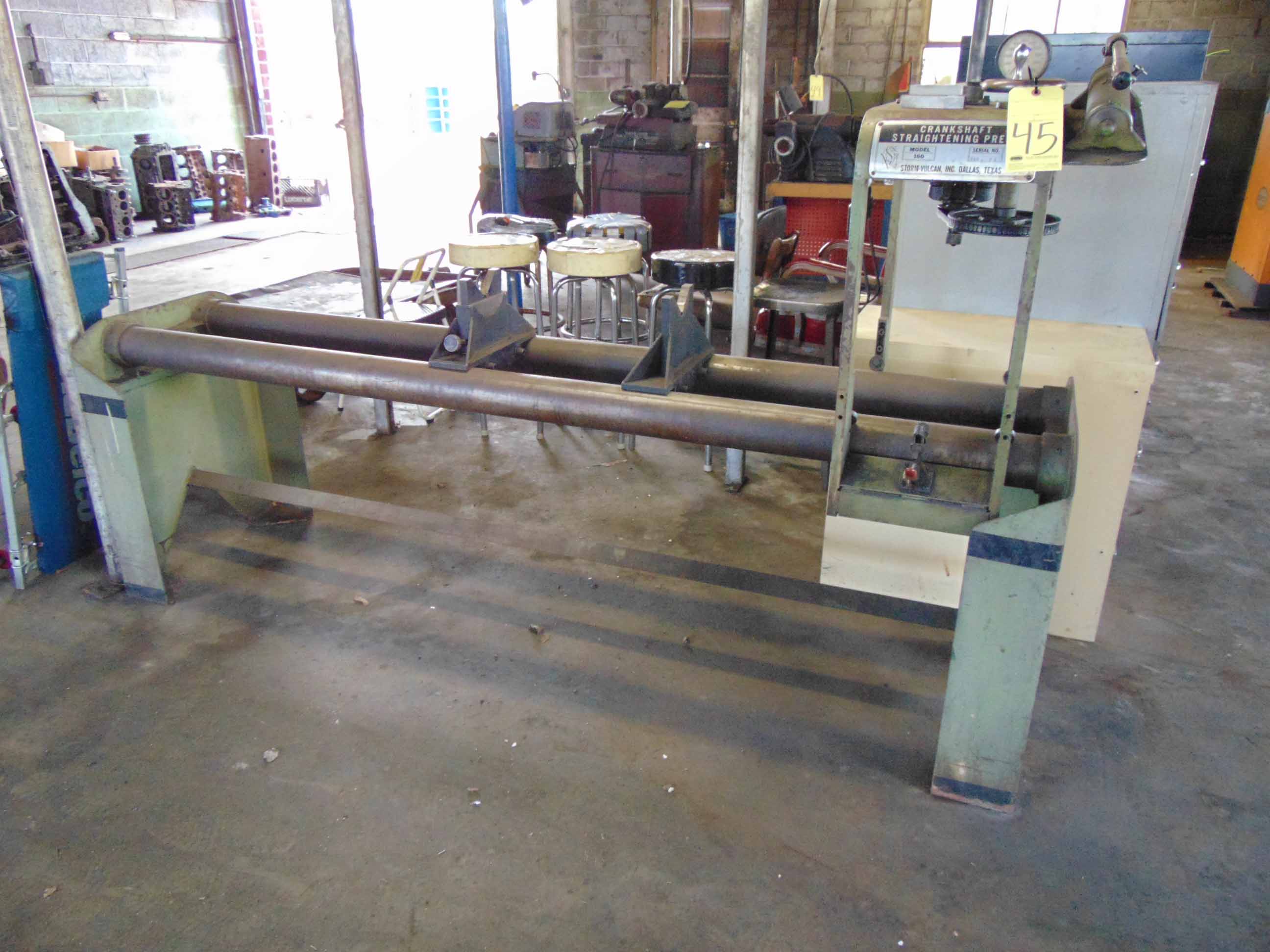 CRANKSHAFT STRAIGHTENING PRESS, STORM VULCAN MDL. 160, S/N 24563