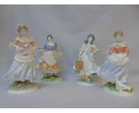 4 Royal Worcester figures of ladies