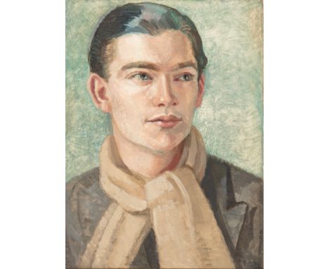 HEDWIG PILLITZ (BRITISH - HUNGARIAN 1896-1987) PORTRAIT OF MICHAEL LANEsigned PILLITZ lower right oil on panel40.5 x 30.5 cm;