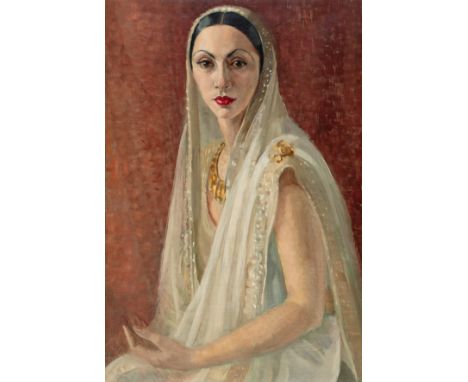 HEDWIG PILLITZ (BRITISH - HUNGARIAN 1896-1987) PORTRAIT OF VERA PANTRAoil on canvas 72.5 x 49cm; 28 1/2 x 19 1/4in(unframed)T