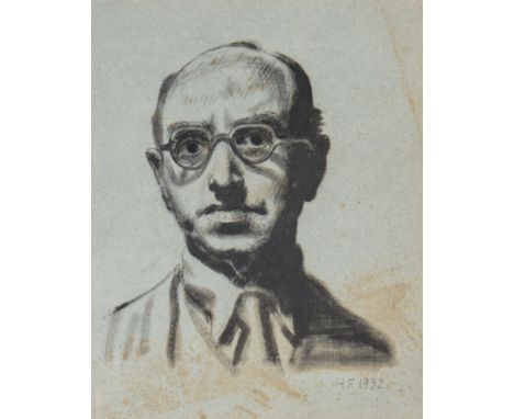 HANS FEIBUSCH (GERMAN-BRITISH 1898-1998) SELF-PORTRAIT, HEAD AND SHOULDERSsigned with initials HF and dated 1932 lower right 