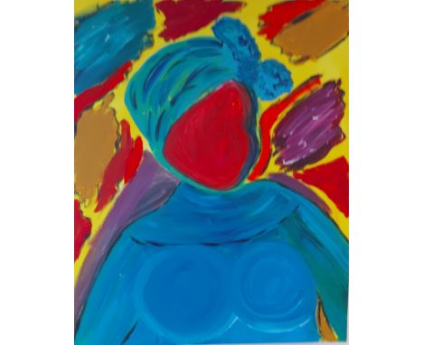 Chinwe Russell, "Self Portrait", acrylic on canvas, 40 x 50cm, c. 2021. UK delivery £35.