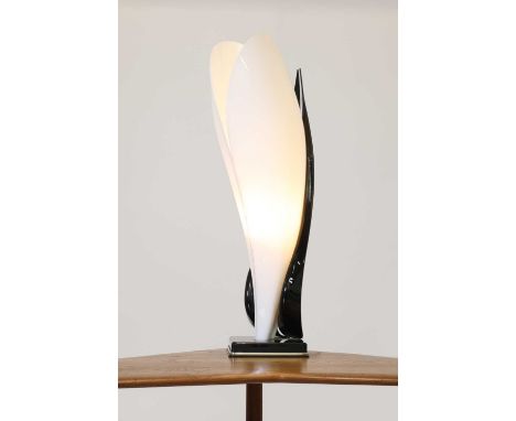 A Perspex table lamp, c.1970, designed by Roger Rougier for Maison Rougier, with maker's label 'Canada',72cm highCondition Re