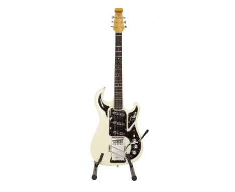 A 2004 Burns 'The Marvin' Hank Marvin Anniversary Edition electric guitar,serial number 0**2, of Stratocaster-style form, in 