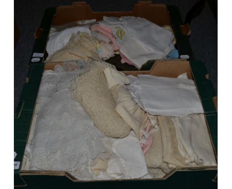 Assorted baby and children's clothing including, knitted cardigans, pair of black patent shoes with buckle, double breasted c