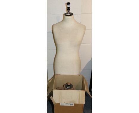 Height adjustable mannequin on a metal base, and a later adjustable example (2)