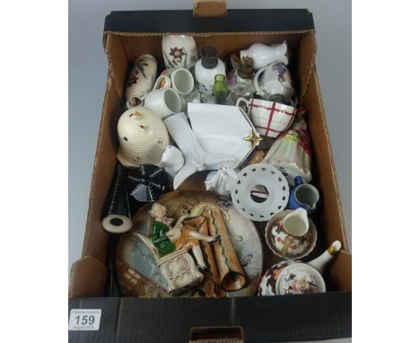 A collection of pottery to include Old Amari teaset, Wade nativity set, Royal Doulton Balloon  seller plates, Beswick Beehive