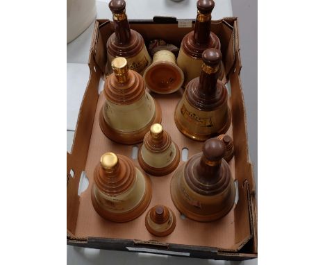 A collection of Wade Bells Whiskey decanters (opened)(10)