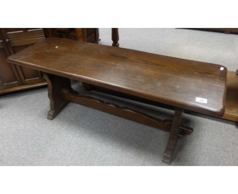 Reproduction oak bench