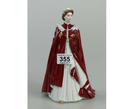 Royal Worcester figure H M Queen Elizabeth commemorating her 80th birthday