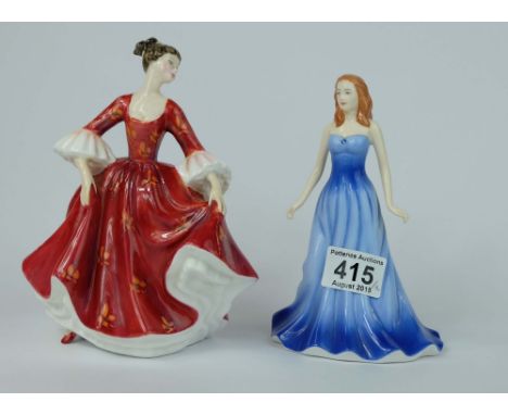 Royal Doulton figures September Sapphire HN4928 and Stephanie HN2811 (2)
