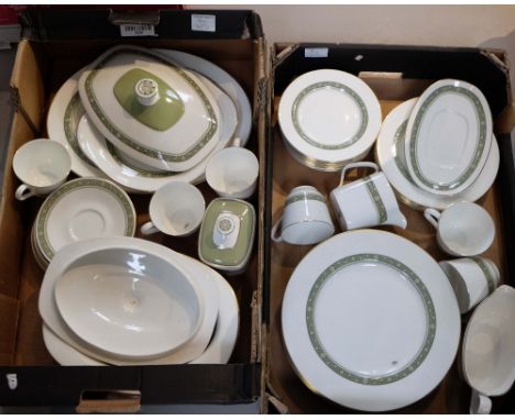 A Collection of Royal Doulton Rondelay part dinner service to include plates, tureens, cups , saucers , milk jug etc (44) (2 