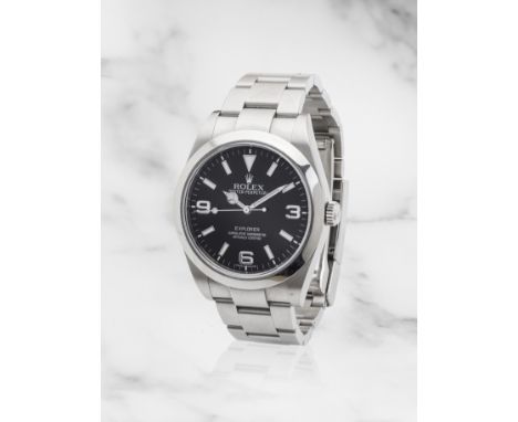 Rolex. A stainless steel automatic bracelet watchRolex. Montre bracelet en acier mouvement automatiqueModel: ExplorerReferenc