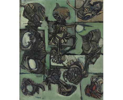 Alexander 'Skunder' Boghossian (Ethiopian, 1937-2003)Untitled signed and dated 'SKUNDER 62' (lower left)oil on board54.6 x 45