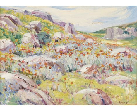Pieter Hugo Naudé (South African, 1869-1941)Namaqualand signed 'Naudé' (lower right); bears 'Maskew Miller Art Gallery, Cape 