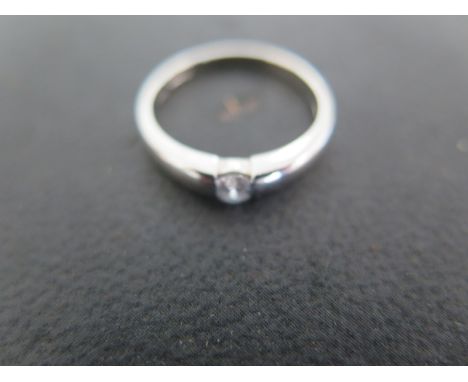 A Platinum and Diamond ring size N - approximately 4.0 grams