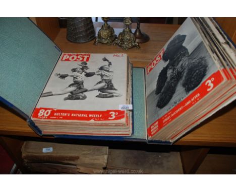 A quantity of Picture Post Magazines in two binders.