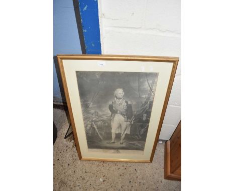 19TH CENTURY MEZZOTINT PRINT HORATIO LORD VISCOUNT NELSON