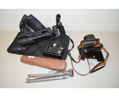 MIXED LOT: NIKON CAMERA, TRIPODS AND OTHER ITEMS