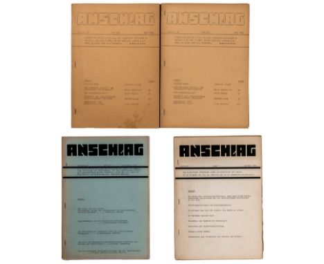 APO und Gegenkultur - Subversive Aktion (Hg.). Anschlag. Jahrgang 1 und 2. Heft 1-3. (alles Erschienene). Berlin, Selbstverla