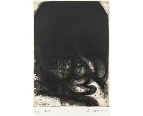 Rainer, Arnulf. W. Blake (auch "Pfui"). Radierung mit Vernis mou und unterdruckter Tonplatte auf Velin. Signiert unten rechts