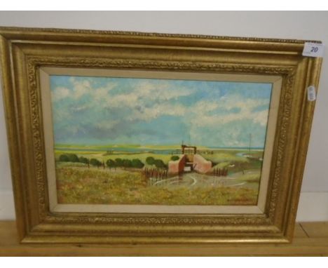 R Nicachi - Thornham Norfolk oil on canvas signed RN