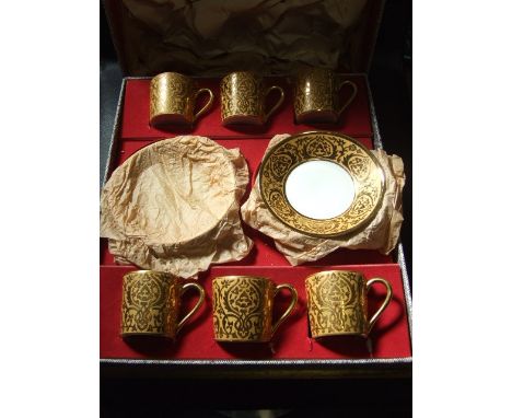 6 Limoges Coffee Cups &amp; Saucers in original box