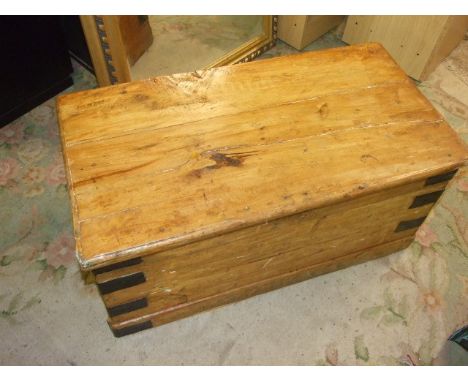 Vintage Pine Trunk 32 x 16 inches 15 tall