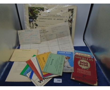 Vintage ephemera relating to dog shows, Kennel club etc