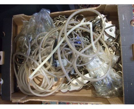 Chain and small plastic pipe etc