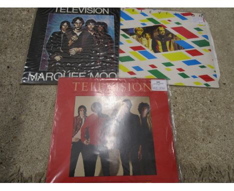 Television - 3 original pieces of vinyl, their first LP Marquee Moon (1977), their 2nd, Adventure (1978) and a very rare 12 i