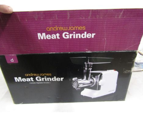 Andrew James food mincer/meat grinder/sausage maker. used once in box