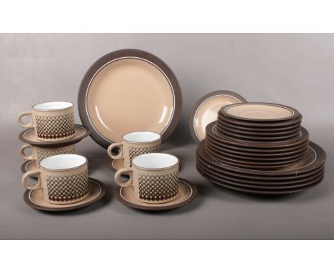 A quantity of Hornsea pottery 'Coral'  tea &amp; dinner wares. cups/saucers, plates etc  