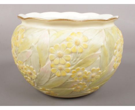 A Royal China Works Worcester Bowl depicting Yellow Daisies.Markings for Grainger and Co. and the Date Stamp 'D' for 1894.  C