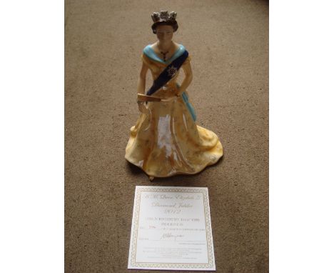 A Royal Worcester limited edition H.M. Queen Elizabeth figure, Diamond Jubilee 2012, in original box, no 0974 out of 2500. 