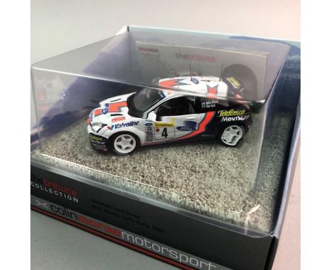 COLIN MCRAE TRIBUTE MODEL VEHICLE COLLECTION, including Ford Focus WRC - Monte Carlo 2001, Ford Sierra Cosworth 4x4 1, Vauxha