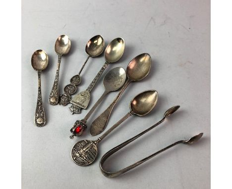 FIVE SILVER SPOONS, including a West Highland White Terrier Club prize spoon dated 1908 and The National Dog Show Birmingham 
