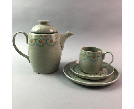 DENBY SUNDANCE DINNER SERVICE, including a tea pot, coffee pot, sugar &amp; cream, salt &amp; pepper etc